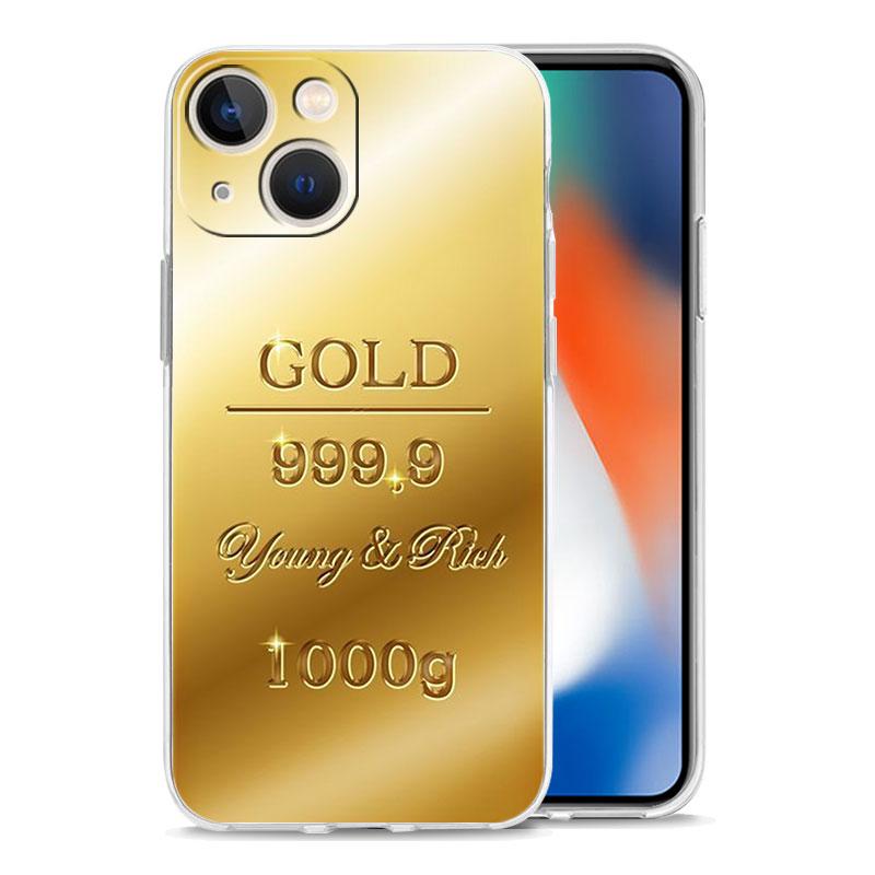 Handyhülle Für iPhone 17 Air Cases iPhone 16 15 12 13 14 Pro Max SE 7 8 Plus iPhone11 Klare Weiche Hülle Gold Geld Muster