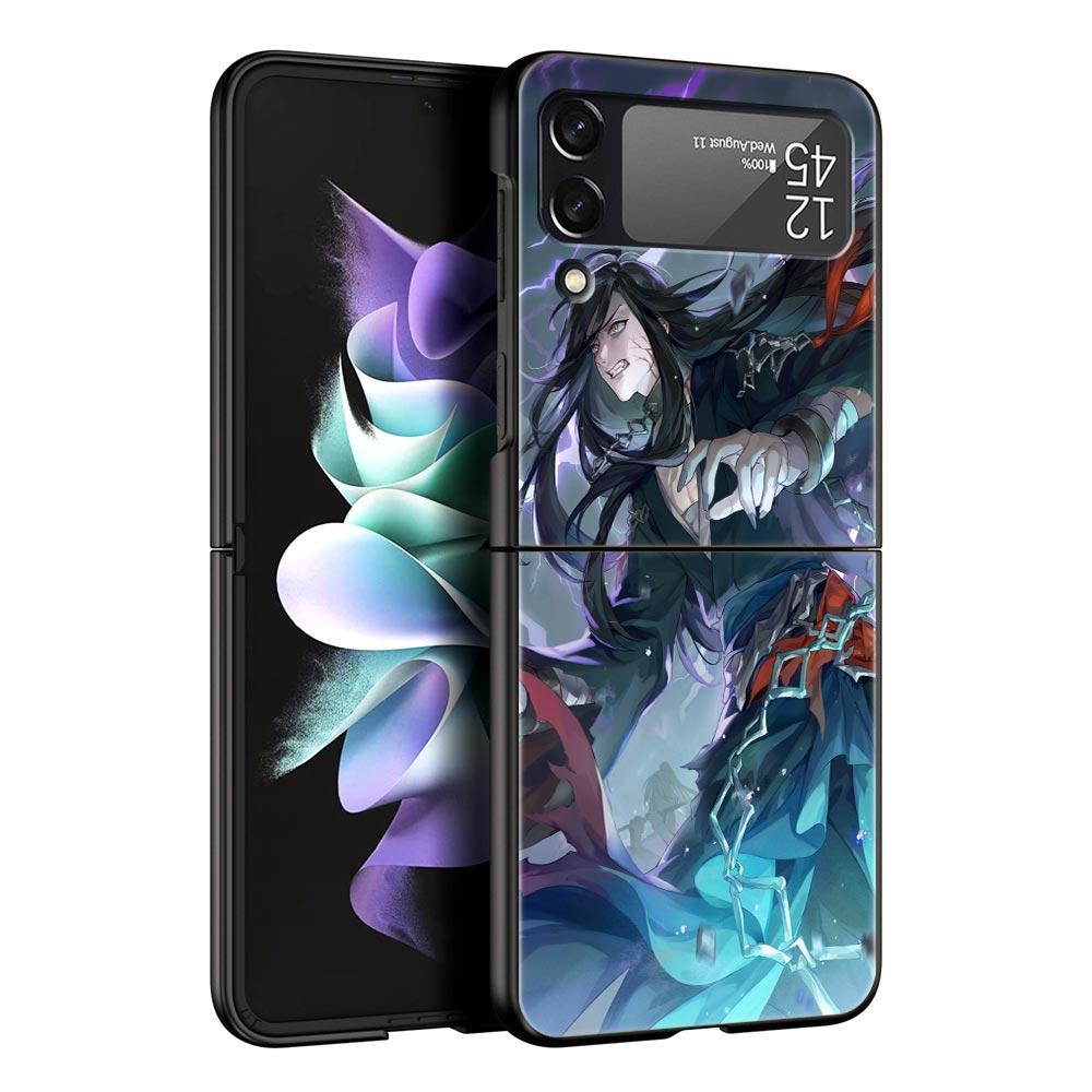 MDZS Anime Mo Dao Zu Shi Wei Wuxian Phone Case for Samsung Galaxy Z Flip 3 4 5 Black Folding Mobile Shell Hard PC Protect Cover