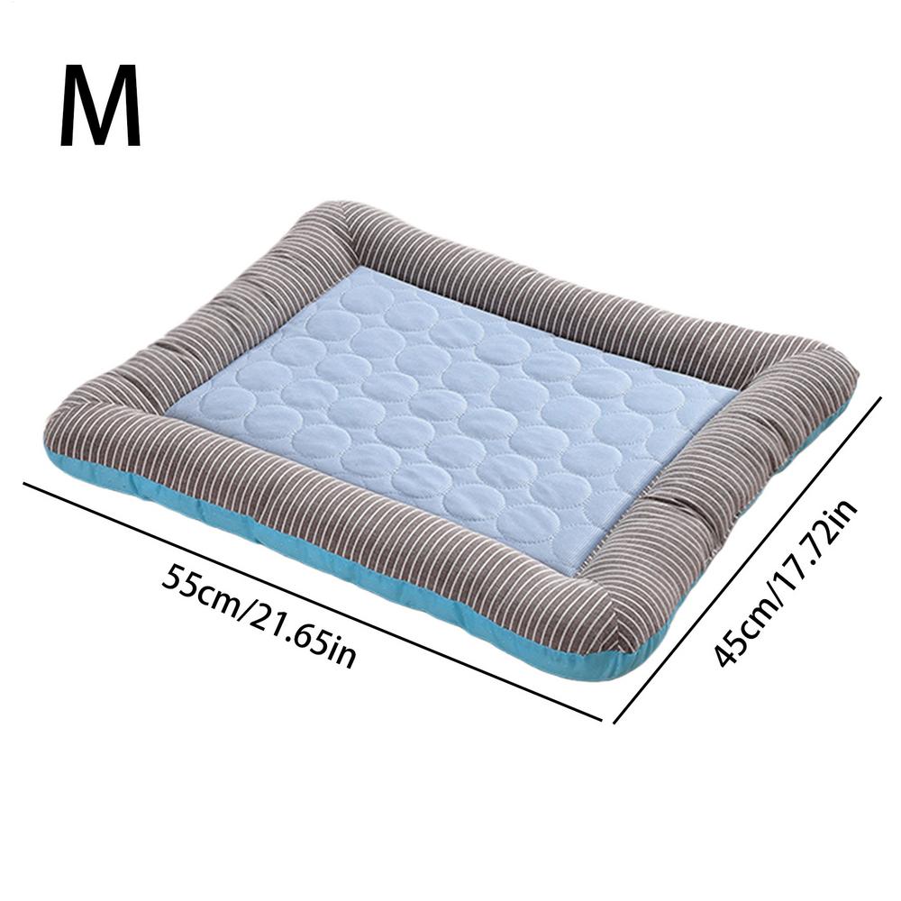 

Cooling Pad for Dogs Cats Puppy Cool Mat Pet Blanket Breathable Soft Cooled Mat for Summer Sleeping Bed pet Supplies S синій