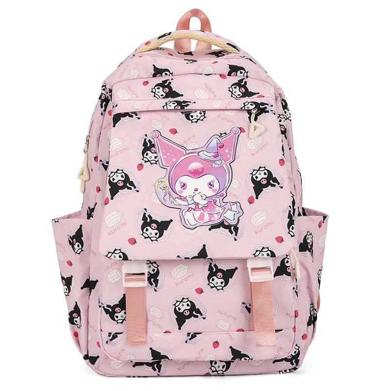 Stylish Nylon Backpack For Girls Large Capacity Cute Cartoon School Bag For Students