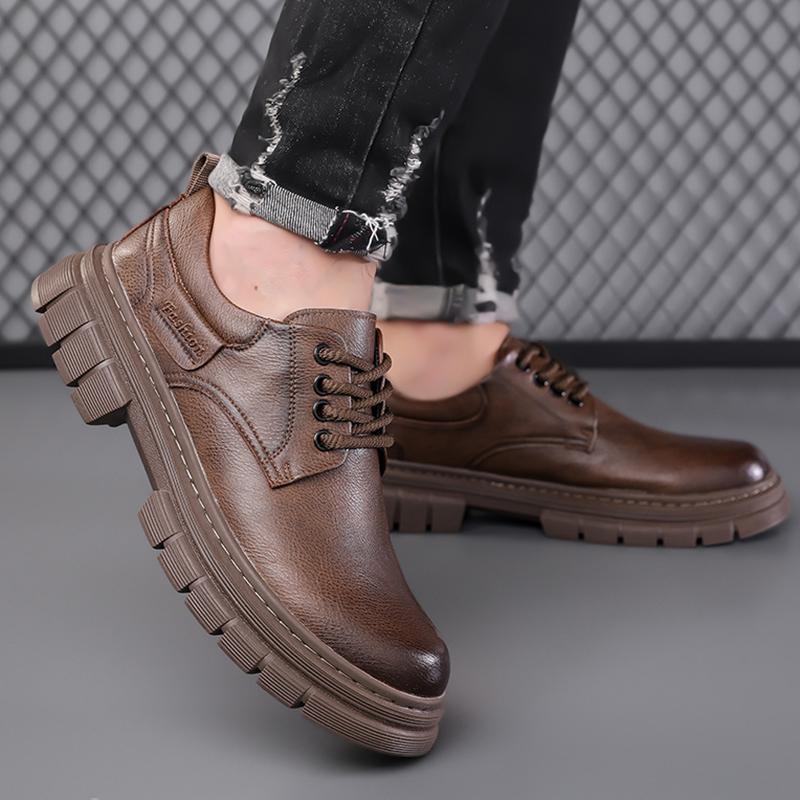 Men's Casual Retro Trend British Style Korean Style Low-cut Work Shoes Youth Leather Shoes Business Casual Leather Shoes 38-44