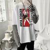 2023 Hot Japanese Anime Spy X Family T shirt Kawaii Girl Cartoon Anya Forger For Women Summer Unisex Long Sleeve Striped T-shirt