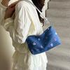 Blue Bow Underarm Bag Korean Women's Handbag Fashion Denim Shoulder Bag  Commuting