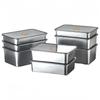 Stainless Steel Food Storage Container with Lid for Refrigerator Meat Organizer Large Capacity Food Box with Sealed Plastic Lid