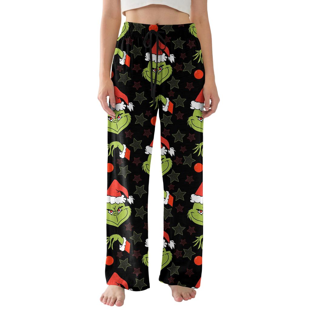 Womens Pajama Pants Lightweight Casual Comfy Palazzo Pants Sleepwear Loungewear Bottoms With Pockets