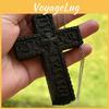 Cross Pendant Necklace Vintage Double Layer Geometric Alloy Stylish Jewelry For Men Women