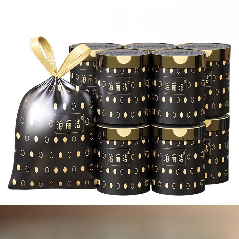 

100 мешков для мусора, мешки для мусора на шнурке, студенческие бытовые портативные бытовые утолщенные кухонные мешки для мусора polka Dot 100 pieces