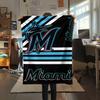 Miami Marlins Print Flannel Blanket High Quality Warm Comfortable Cover for All Seasons Perfect for Gifts Home Decor