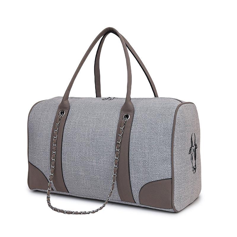 

Новая холщовая портативная вышивальная сумка большой вместимости контрастного цвета, женская сумка для поездок на работу и путешествий, большая сумка, сумка через плечо, тренд