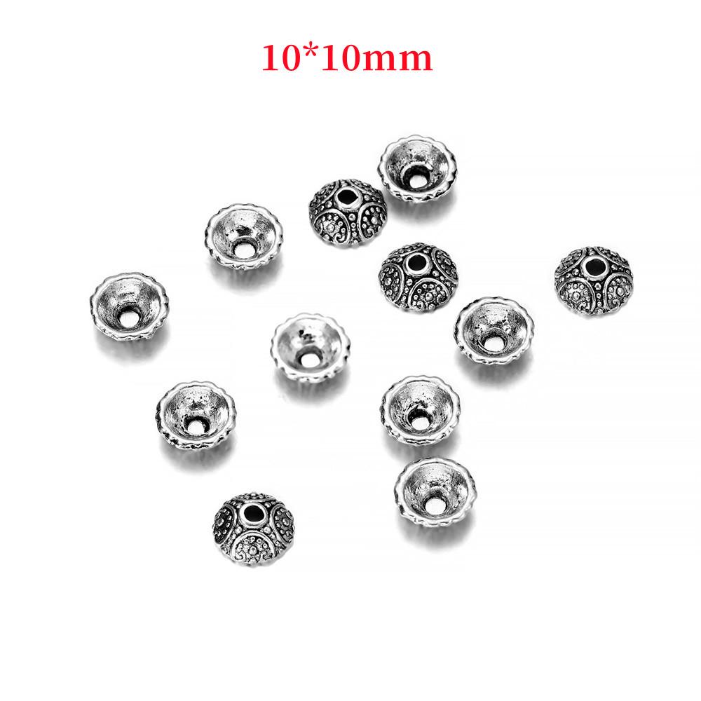 

6, 8, 9, 10, 12 мм, колпачки для ювелирных изделий, колпачки для бисера, концевая емкость, выдолбленный цветок, тор, сделай сам, разнесенные друг от друга ювелирные изделия 10mm x 20pcs