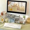Acrylic keyboard stand, transparent desktop organizer, suitable for office/home/gaming, anti slip ergonomic design