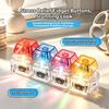 Mechanical Keyboard LED Light-Up Fidget Toy 2026 Creative Keychain Pendant for Adult Stress Relief Bag Accessory
