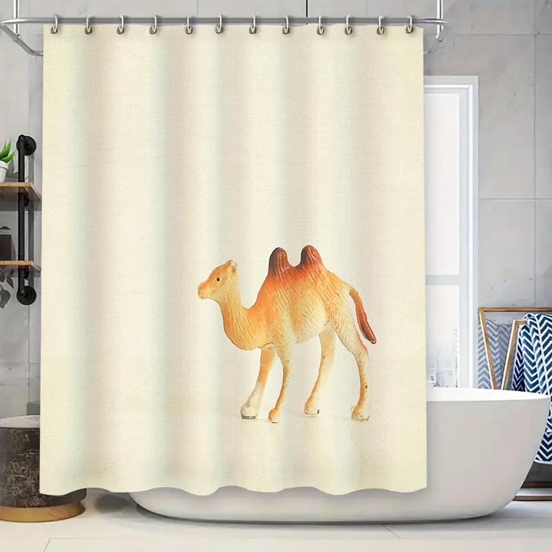 

unframed Camel Shower Curtain Desert Animal Pattern Bathroom Decor Vintage Western Theme Washable Fabric Backdrop 90x180cm