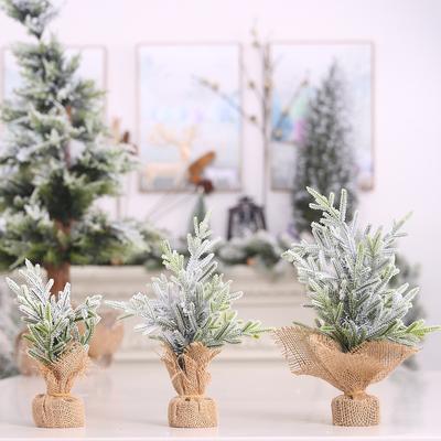 Nowa Dekoracja Świąteczna Len PE Choinka Dekoracja na Biurko