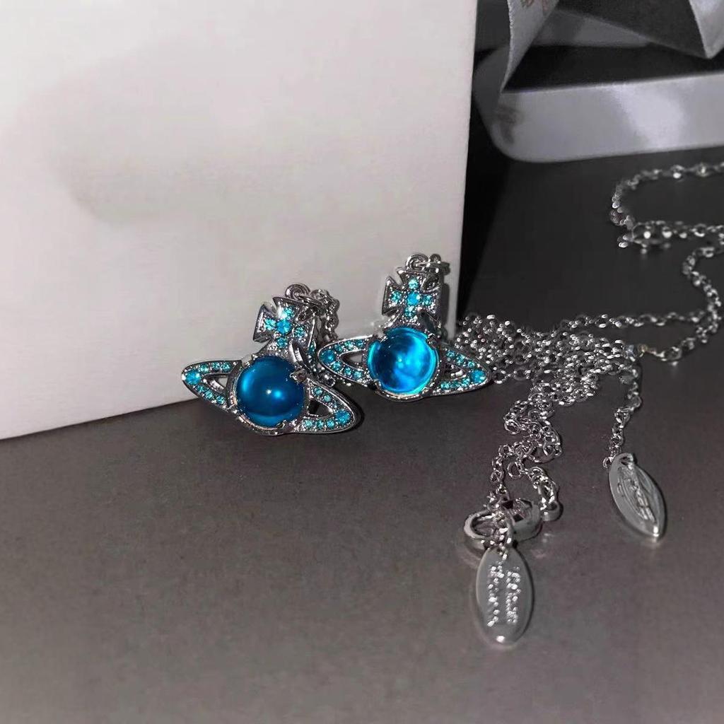 Rotatable Bead Necklace & 925 Silver Stud Earrings Inspired by Empress Dowager Cixi