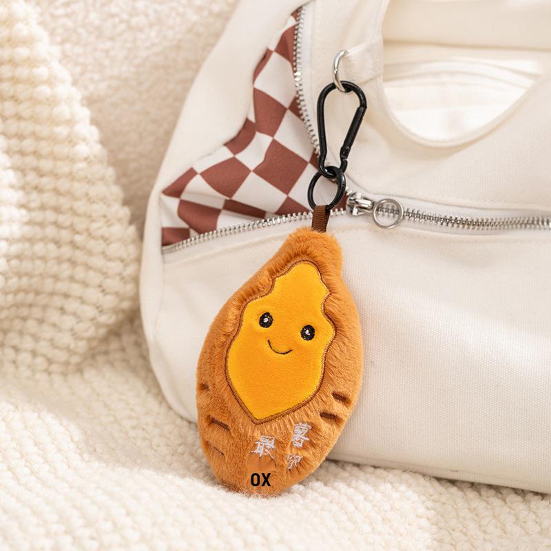 

Cute Cartoon Plush Toy Pendant: Purple Sweet Potato, Roasted Honey Sweet Potato, Chestnut, Hawthorn, and Melon Seed Designs. Snack Pendant