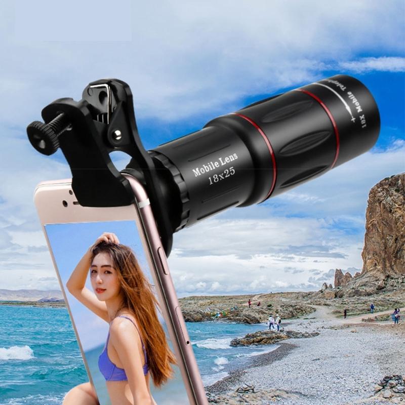 Professional 18X Telephoto Telescopic Zoom Lens Fit for Phone Capture Clear Shots from a Distance with High Powered Lens