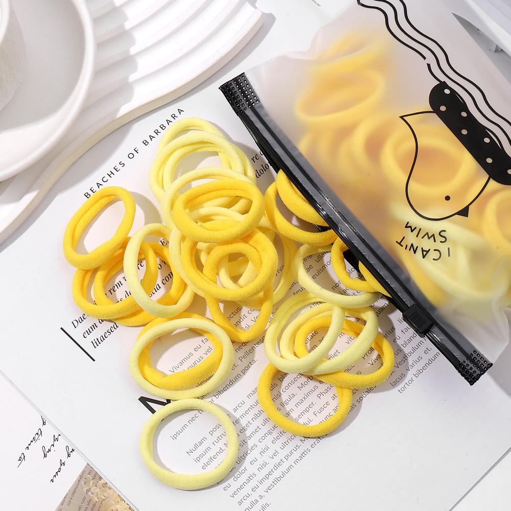 20/50Pcs Women Girls Basic Hair Band 4.5cm Simple Solid Colors Elastic Headband Hair Ropes Ties Hair Accessories Ponytail Holder