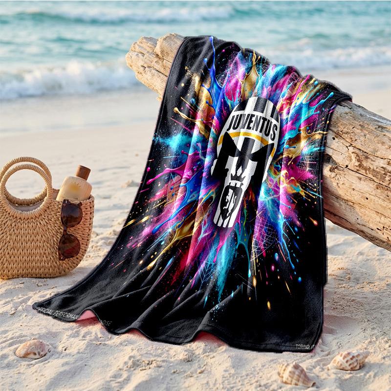 Asciugamano da Spiaggia in Microfibra con Stampa Juventus FC Asciugatura Rapida Assorbente Grande Asciugamano per Spiaggia Nuoto Viaggio