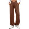 Fall Winter New Women's Elastic Waist Pockets Drawstring Cuffed Loose Casual Trousers