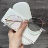 Fashion Photochromic Myopia Glasses Men Women Vintage Finished Near Sight Eyeglasses Retro Round Frame Intelligent Sunglasses