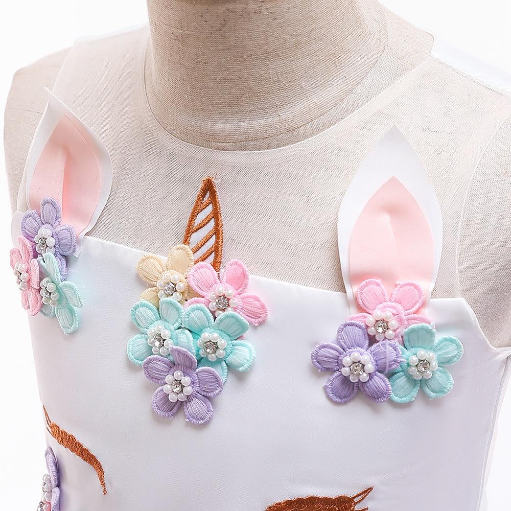 Unicorn Tutu Dress for Girls Princess Cosplay Costume Cotton Tutu Skirt Pink 140cm 8-10 Years