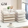 Acrylic Document File Holder Paper Organizer Letter Tray, Stackable Desk Organizer, Clear Desktop Stationery Storage Box Sorter for Documents, Files,