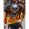 Vintage Men's Long Sleeve T-shirt 3D Golden Dragon Printed T Shirts Harajuku Oversized Top Casual Men's Outdoor T-Shirt Pullover