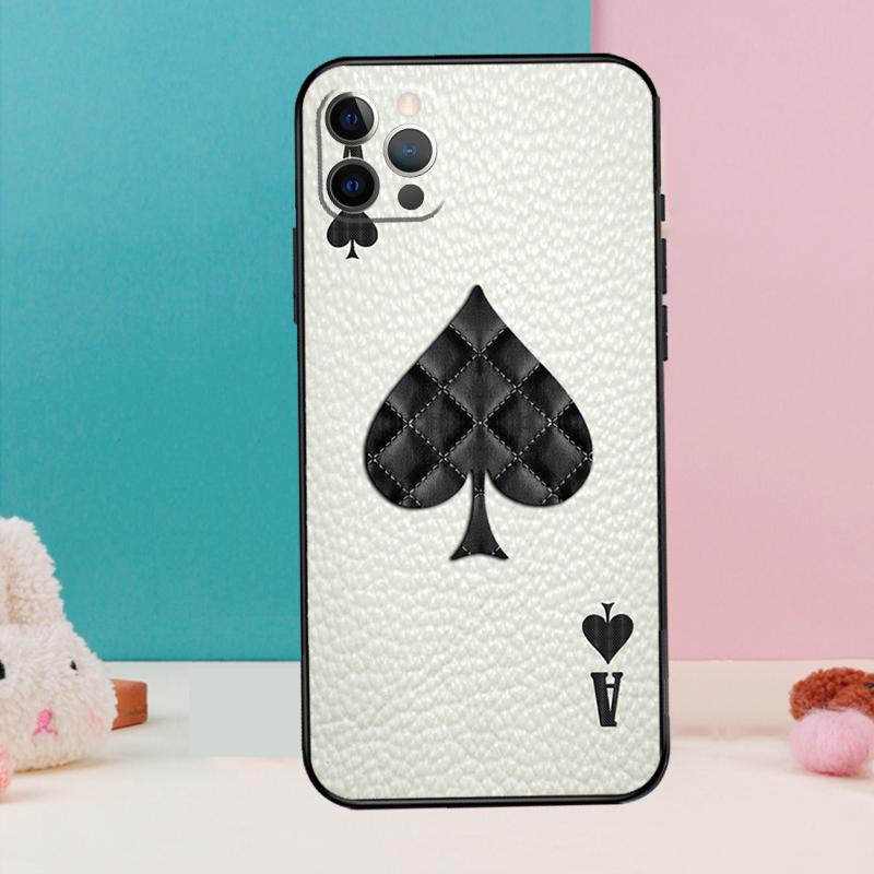Ace of Spades Phone Case For iPhone 17 Air 16 15 14 13 11 12 Pro Max 12 13 mini 15 16 Plus 16e Cover Coque