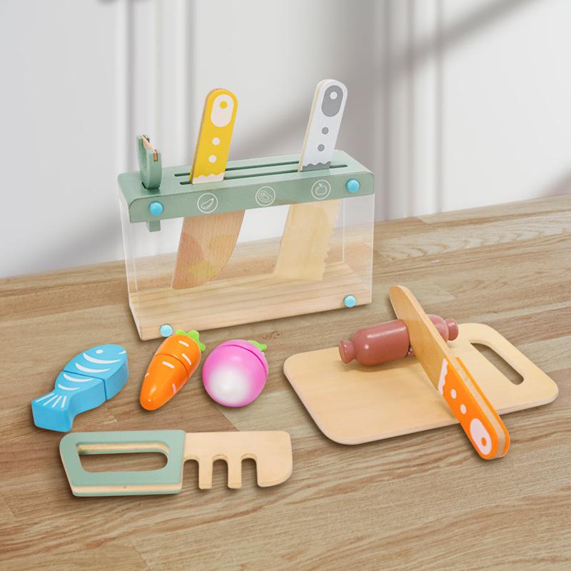 Kids' Wooden Tea & Dessert Role Play Set for Early Education