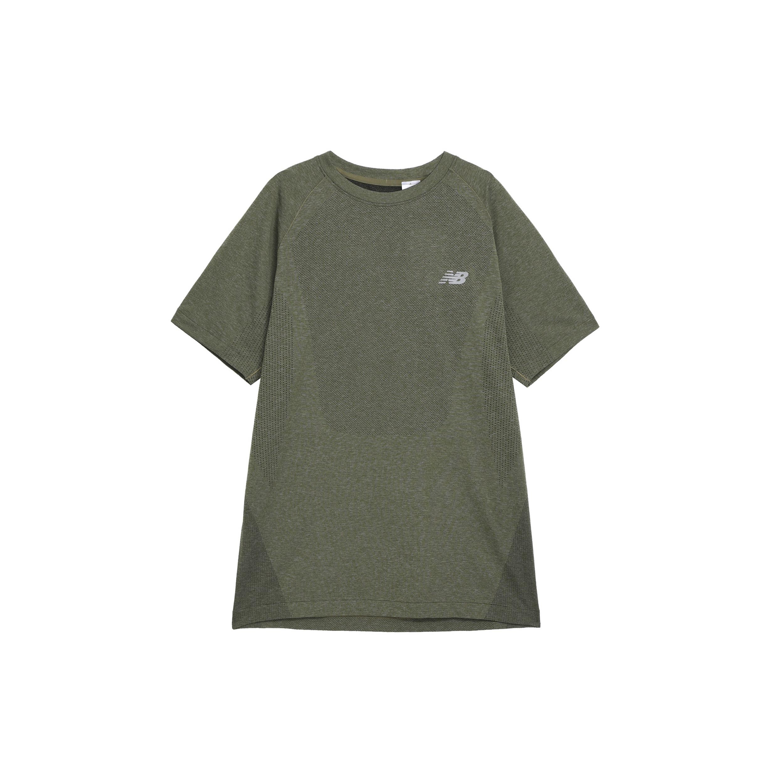 New Balance Athletics Seamless T-Shirt Asia Sizing Dark Olivine Men s MT41080-DEK M