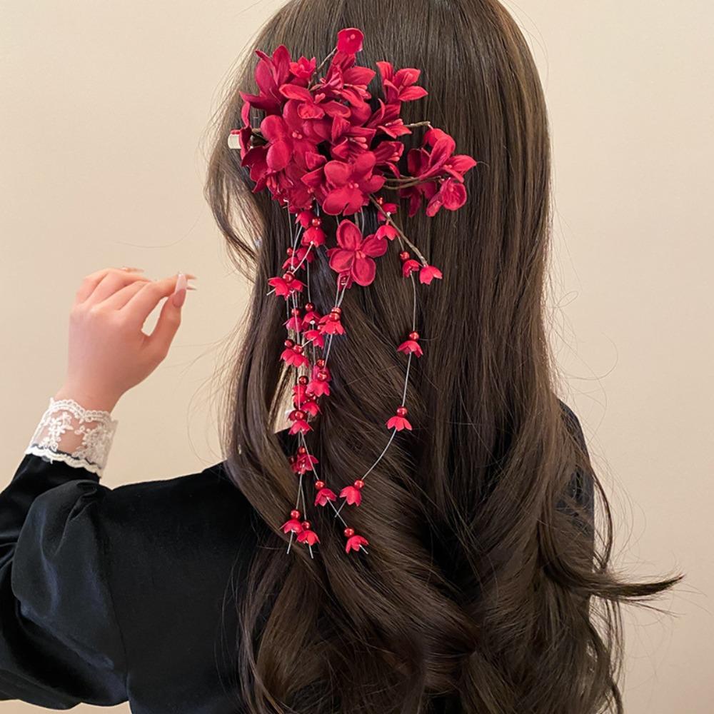 Lange Haarspange Blume Seiten-Haarspangen Neue Kleideraccessoires Kopfschmuck Geschenk