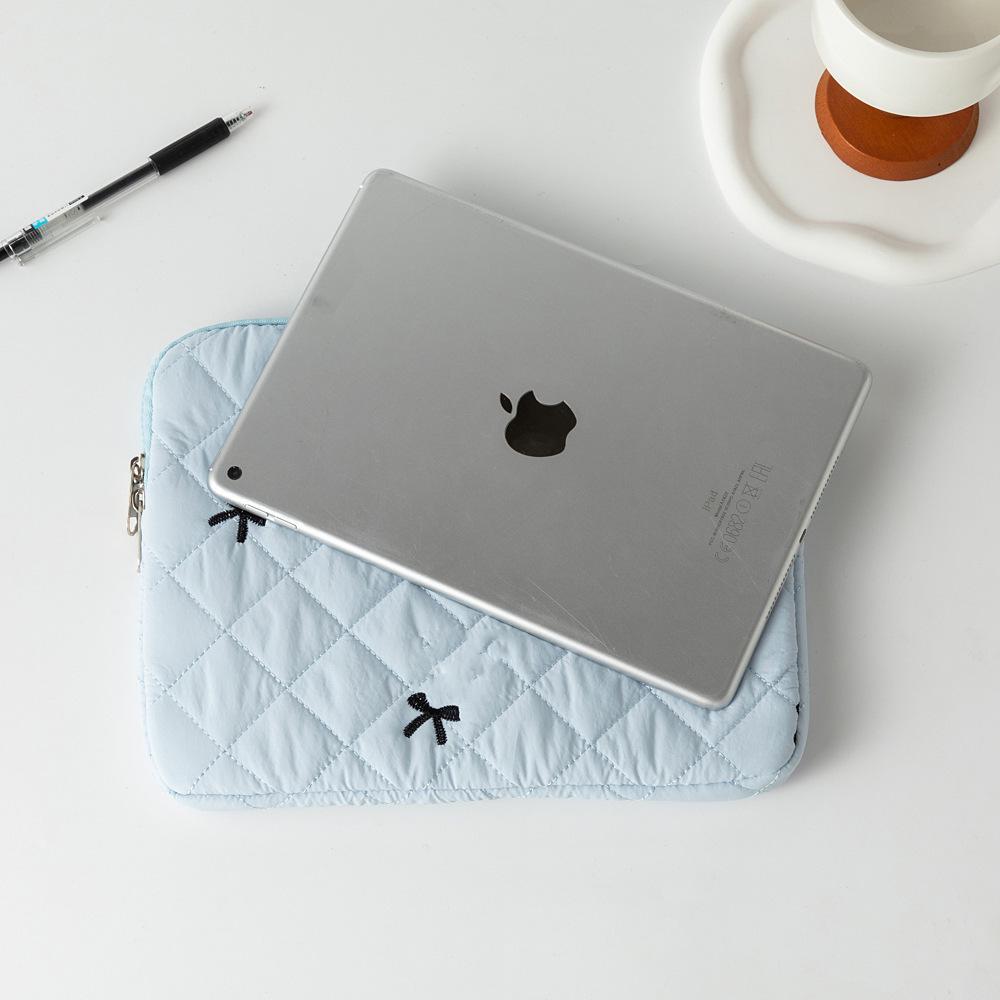 Koreański Styl INS Haft Diamentowy Kokarda Torba do Przechowywania Notatnika (11/13/15 cali)