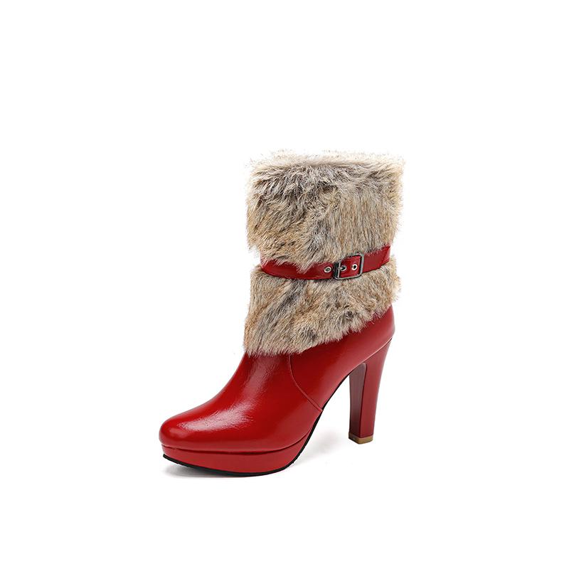 Women's Winter Ankle Boots with Warm Fur