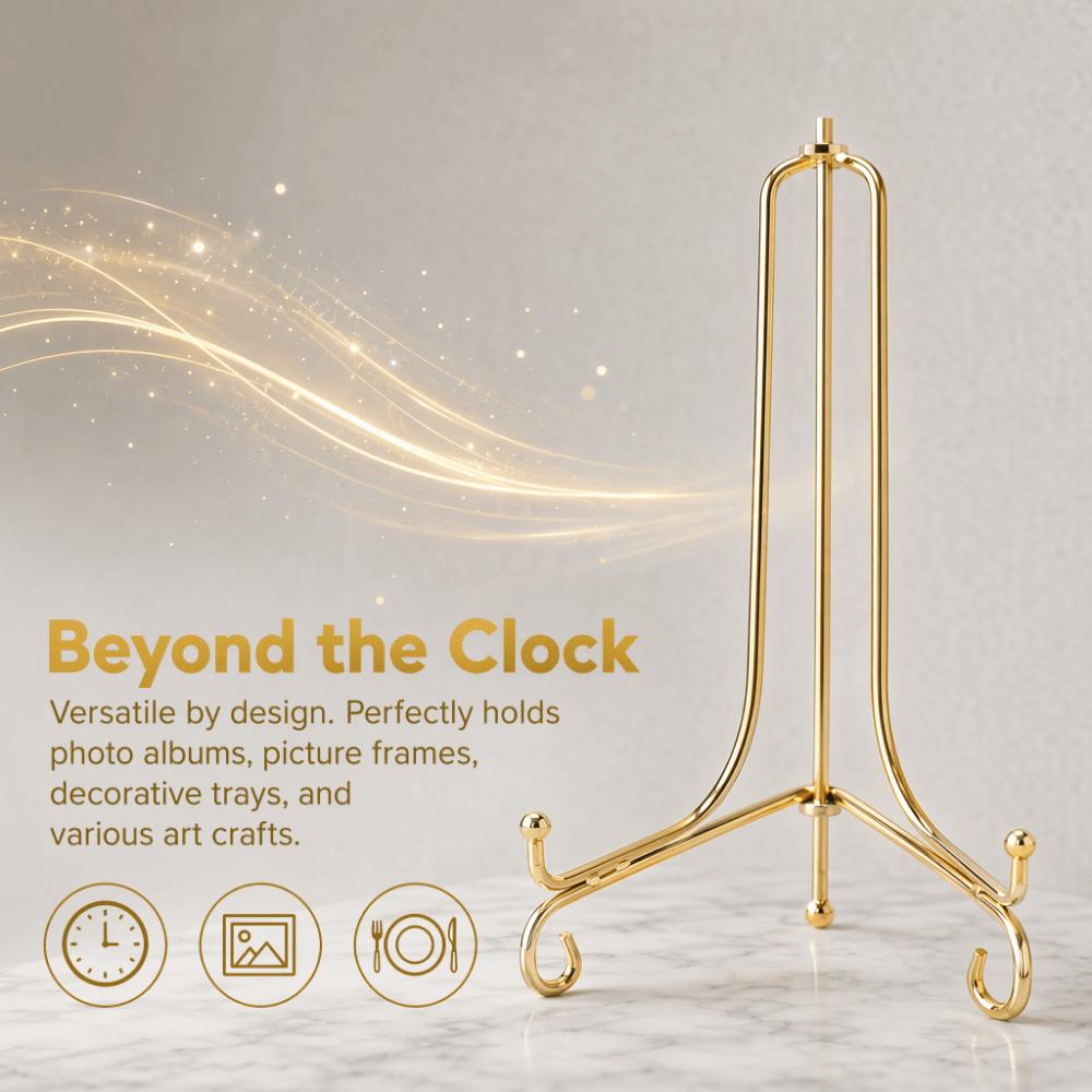 7.87x5.31in Marble Clock Display Bracket Iron Nordic Style Decor Stand  Shelf Decoration