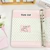 PU Leather Loose-leaf Notebook Polka Dot Cat Photocard Protector Kawaii Photo Album  School Office