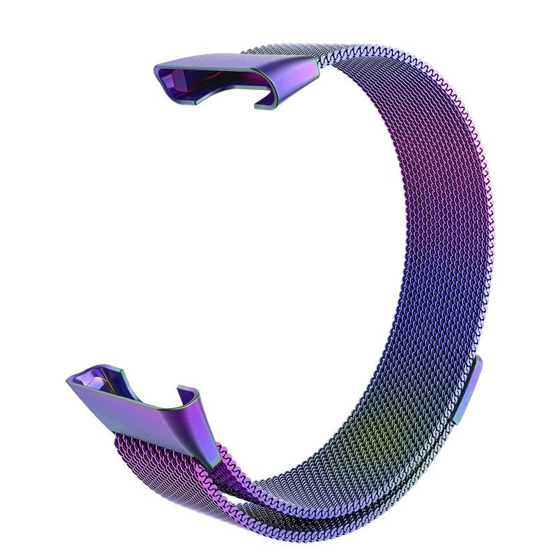Compatible with Xiaomi Smart Band 7 Pro: Magnetic Three-Bead Buckle Milanese Stainless Steel Strap.