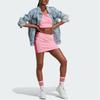 Adidas Originals Island Club Mini Skirt Logo Print Vertical Stripes High Waist Sports Casual Skirt Women Skirts Pink IT8167