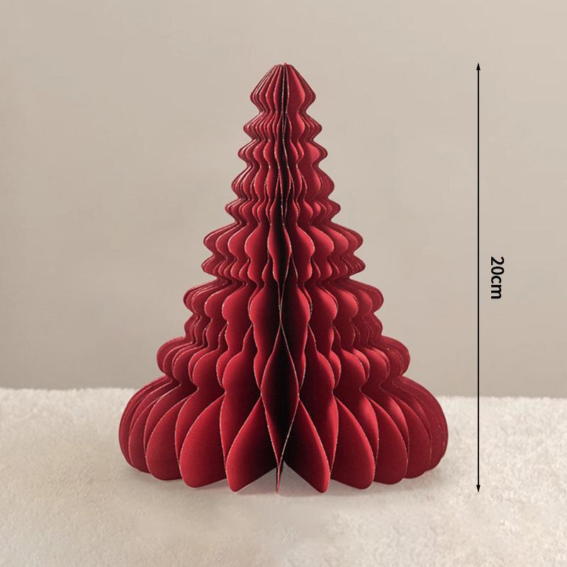 2026 Christmas Tree Honeycomb Ball 3D Folding Christmas Tree Ornament Desktop Decoration  for Xmas Navidad Happy New Year Decor