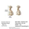 18K Gold-Plated Stainless & Titanium Steel Zirconia Stud Earrings - Waterproof & High-End European-American Design for Women