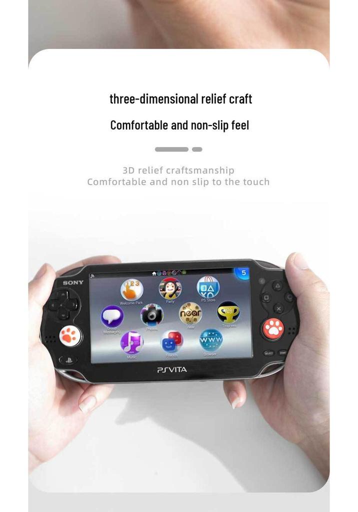 Cat Paw Joystick Caps for PSVita 1000/2000 - Protective Button Covers