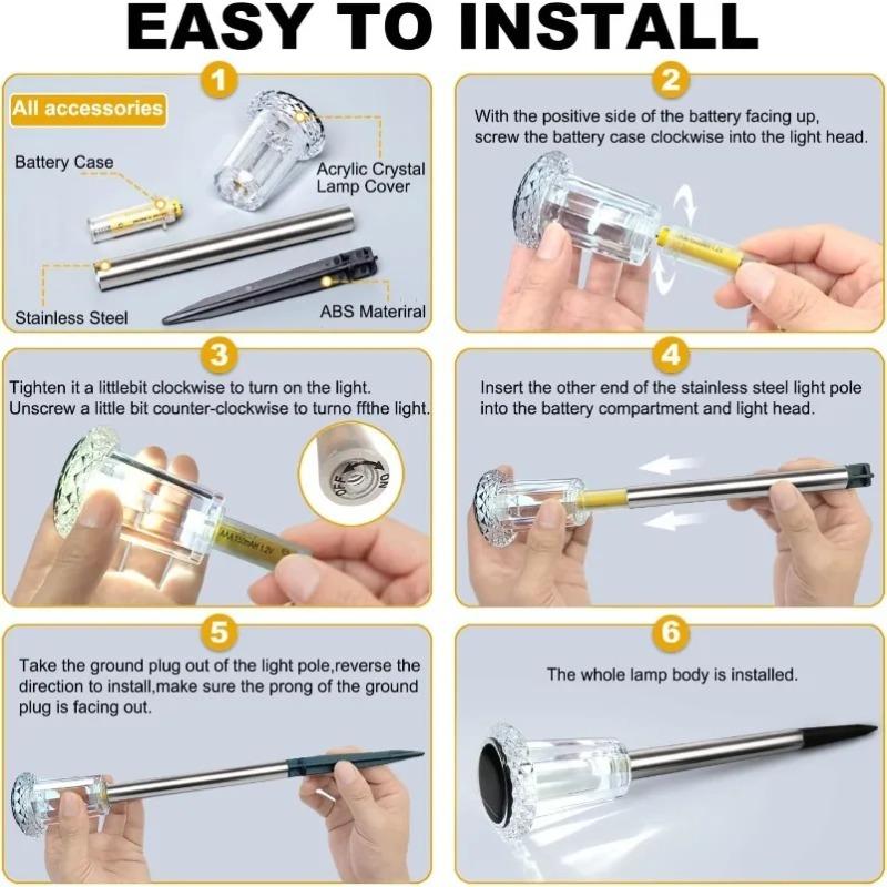 Outdoor Garden Solar Lawn Light Waterproof Outdoor Garden Lighting Stainless Steel Landscape Waterproof Light Shadow Lights