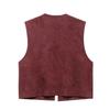 Fashion 2025 Early Autumn New Women's Fashion Casual Suede Like Texture Vest Embroidered Patterns Trendy & Versatile Sleeveless Tops