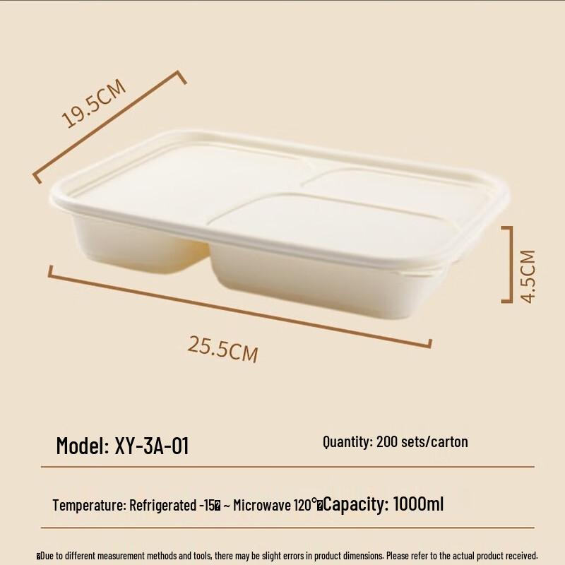 Biologisch abbaubare Take-away-Behälter aus Maisstärke mit Deckeln