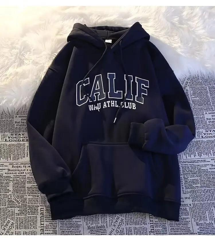 Heavyweight Hoodie Sweatshirt Men's Spring Autumn American Retro Style Loose Fit Casual Outerwear Trendy Brand New Hot Sale Of T