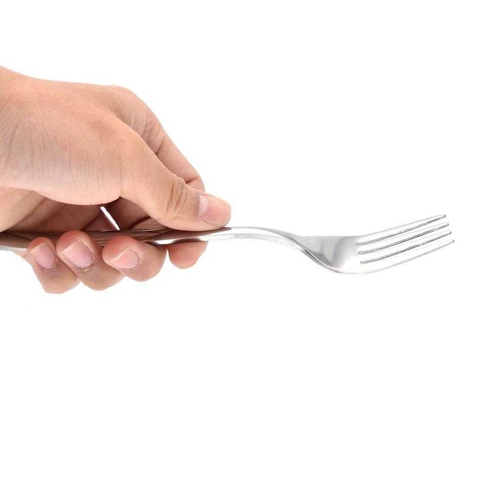 Stainless Steel Dinner Forks 6 Pack Durable Tableware Kitchen Cutlery Salad Forks Family Picnic Camping Use