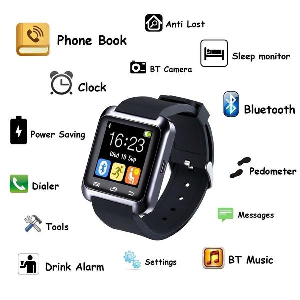 U8 Bluetooth Smart Wrist Watch Phone Mate para Android IOS comprar a buen  precio — entrega gratuita, reseñas reales con fotos — Joom