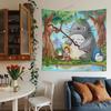 Animal Studio Ghibli TTotoroes Tapestry Anime Tapestry  Wall Hanging Cloth Bedroom Wall Art Decor Background Cloth Flag Banner