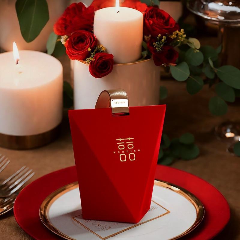 Creative Red Chinese Wedding Candy Boxes - New Style Candy Bags