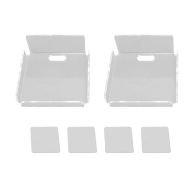 2pcs Small Speaker Wall Shelf Acrylic Adhesive Multi Angle Adjustment Space Saving Security Cameras